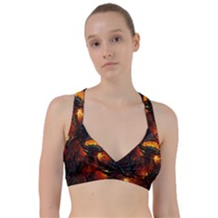 Dragon Art Fire Digital Fantasy Sweetheart Sports Bra