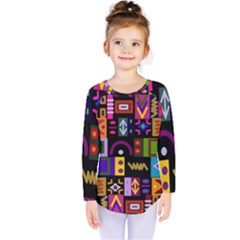 Abstract A Colorful Modern Illustration--- Kids  Long Sleeve T-shirt