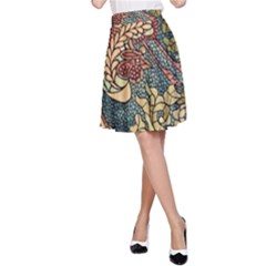 Wings-feathers-cubism-mosaic A-line Skirt