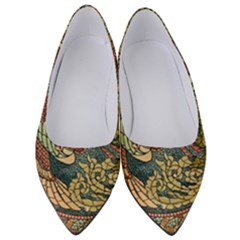 Wings-feathers-cubism-mosaic Women s Low Heels