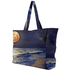 Beautiful Moon Nigh Sky Stars Simple Shoulder Bag by Cowasu