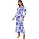 Violet-01 Long Sleeve Longline Maxi Dress View2