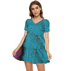 Plumage Tiered Short Sleeve Babydoll Dress by nateshop