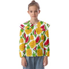 Watermelon -12 Kids  Peter Pan Collar Blouse by nateshop