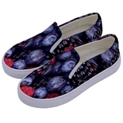 Berries-01 Kids  Canvas Slip Ons by nateshop