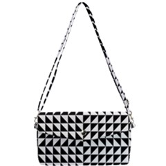 Optical-illusion-illusion-black Removable Strap Clutch Bag by Bedest