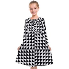 Optical-illusion-illusion-black Kids  Midi Sailor Dress by Bedest