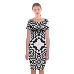 Tile-repeating-pattern-texture Classic Short Sleeve Midi Dress by Bedest