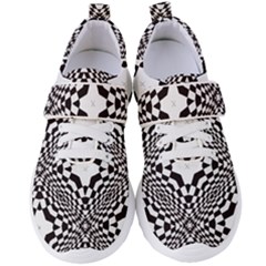 Tile-repeating-pattern-texture Women s Velcro Strap Shoes