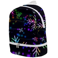 Snowflakes Snow Winter Christmas Zip Bottom Backpack