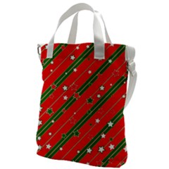 Christmas-paper-star-texture     - Canvas Messenger Bag