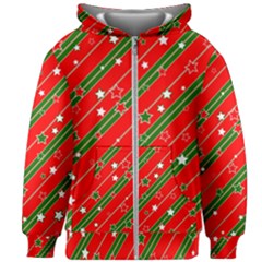 Christmas-paper-star-texture     - Kids  Zipper Hoodie Without Drawstring