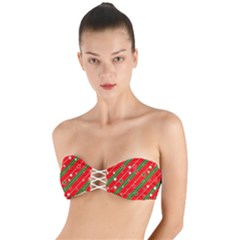 Christmas-paper-star-texture     - Twist Bandeau Bikini Top by Bedest