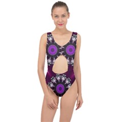 Kaleidoscope-round-circle-geometry Center Cut Out Swimsuit