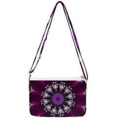 Kaleidoscope-round-circle-geometry Double Gusset Crossbody Bag