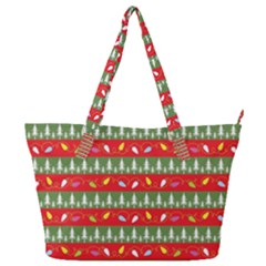 Christmas-papers-red-and-green Full Print Shoulder Bag