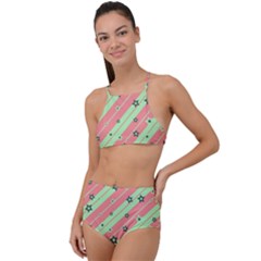 Arrangement-aesthetics-aesthetic-- Halter Tankini Set