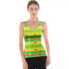 Birds-beach-sun-abstract-pattern Women s Basic Tank Top