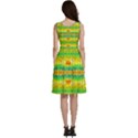 Birds-beach-sun-abstract-pattern Sleeveless V-Neck Skater Dress with Pockets View4