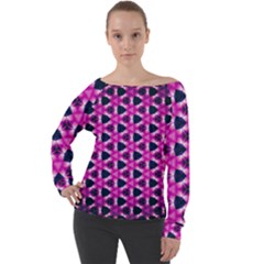 Digital-art-art-artwork-abstract-- Off Shoulder Long Sleeve Velour Top