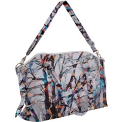 Forest-abstract-artwork-colorful Canvas Crossbody Bag