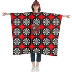 Darts-dart-board-board-target-game Women s Hooded Rain Ponchos by Bedest