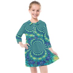 Fractal Kids  Quarter Sleeve Shirt Dress by nateshop