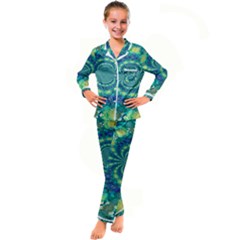 Fractal Kids  Satin Long Sleeve Pajamas Set by nateshop