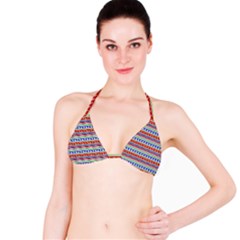 Christmas-color-stripes Pattern Classic Bikini Top by Bedest
