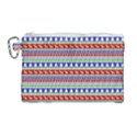 Christmas-color-stripes Pattern Canvas Cosmetic Bag (Large) View1