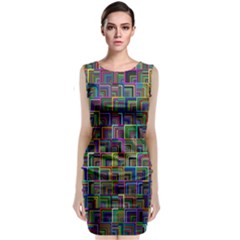 Wallpaper-background-colorful Classic Sleeveless Midi Dress by Bedest