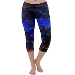 Landscape-sci-fi-alien-world Capri Yoga Leggings