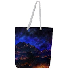 Landscape-sci-fi-alien-world Full Print Rope Handle Tote (large)