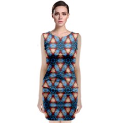 Pattern-tile-background-seamless Sleeveless Velvet Midi Dress