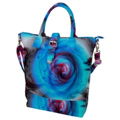 Abstract-kaleidoscope-pattern Buckle Top Tote Bag