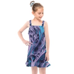 Abstract Trims Kids  Overall Dress
