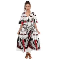 Krampus Kimono Sleeve Boho Dress by Cowasu