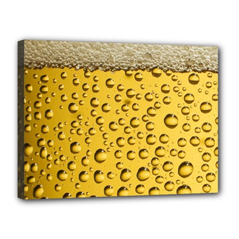 Beer Bubbles Canvas 16  X 12  (stretched) by Cowasu