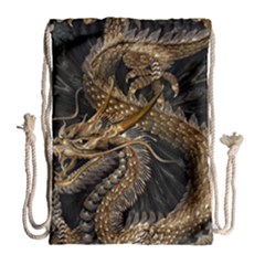 Fantasy Dragon Pentagram Drawstring Bag (large) by Cowasu