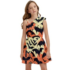 Bat Pattern Kids  One Shoulder Party Dress by Valentinaart