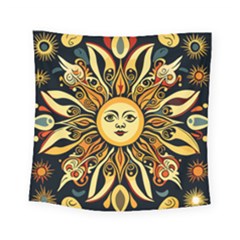 Boho Sun Square Tapestry (small) by Valentinaart