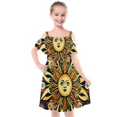 Boho Sun Kids  Cut Out Shoulders Chiffon Dress by Valentinaart