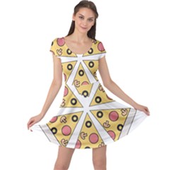 Pizza-slice-food-italian Cap Sleeve Dress