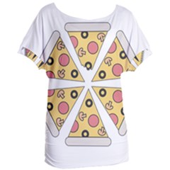 Pizza-slice-food-italian Women s Oversized T-shirt