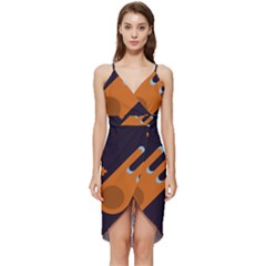 Meteor-meteorite-space-comet Wrap Frill Dress