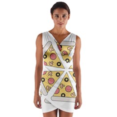 Pizza-slice-food-italian Wrap Front Bodycon Dress by Sarkoni