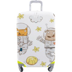 Astronaut-dog-cat-clip-art-kitten Luggage Cover (large) by Sarkoni