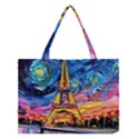 Eiffel Tower Starry Night Print Van Gogh Medium Tote Bag View1