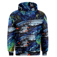 Spaceship Galaxy Parody Art Starry Night Men s Core Hoodie by Sarkoni