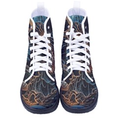 Forest Mushroom Wood Kid s High-top Canvas Sneakers